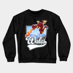 Wales Red Dragon logo Crewneck Sweatshirt